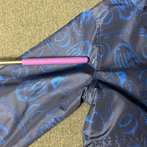 Carter's 3T Baseball Print Hooded Jacket – Small Sleeve Tear - Picture 4 of 11